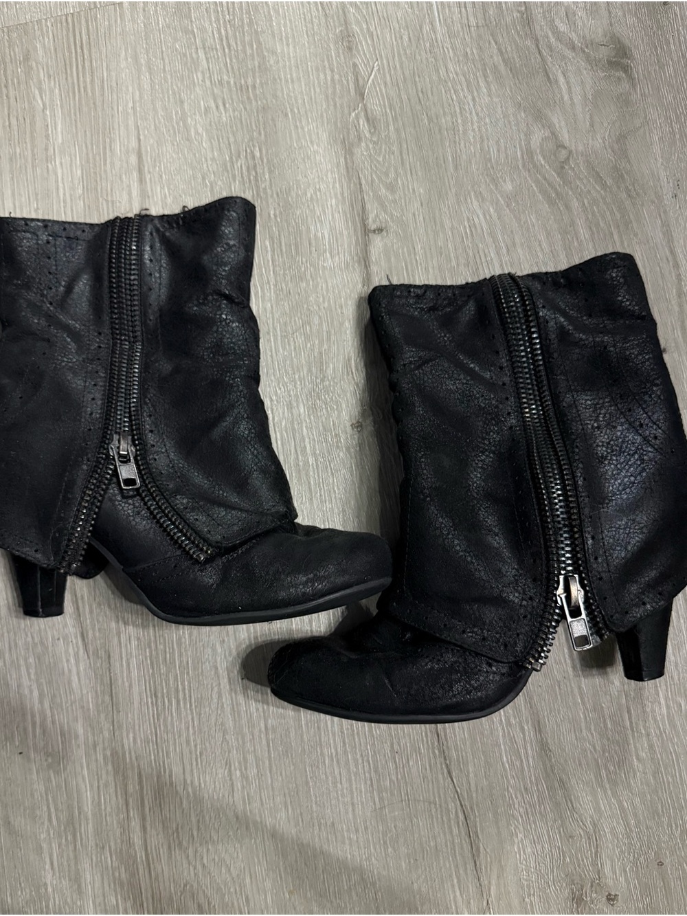 ‘Not Rated’ black moto ankle boots size 8